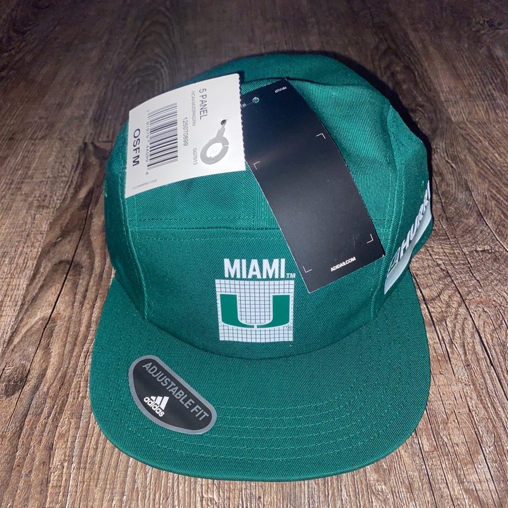 University Of Miami Hurricanes Adidas 5 Panel hat